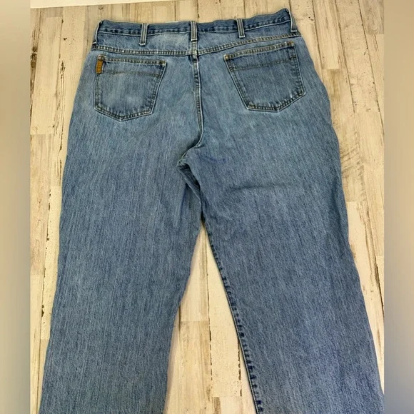 Cinch Up Workwear Straight Light Washed Jeans Men’s 38x30 Denim Thrashed - Picture 10 of 11